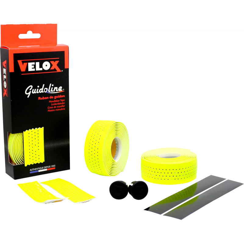 Velox Stuurtape Fluo geperforeerd fluo geel (2st)