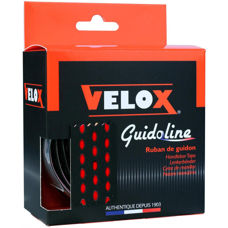 Velox Stuurtape Bi-color 3.0 zwart rood (2st)