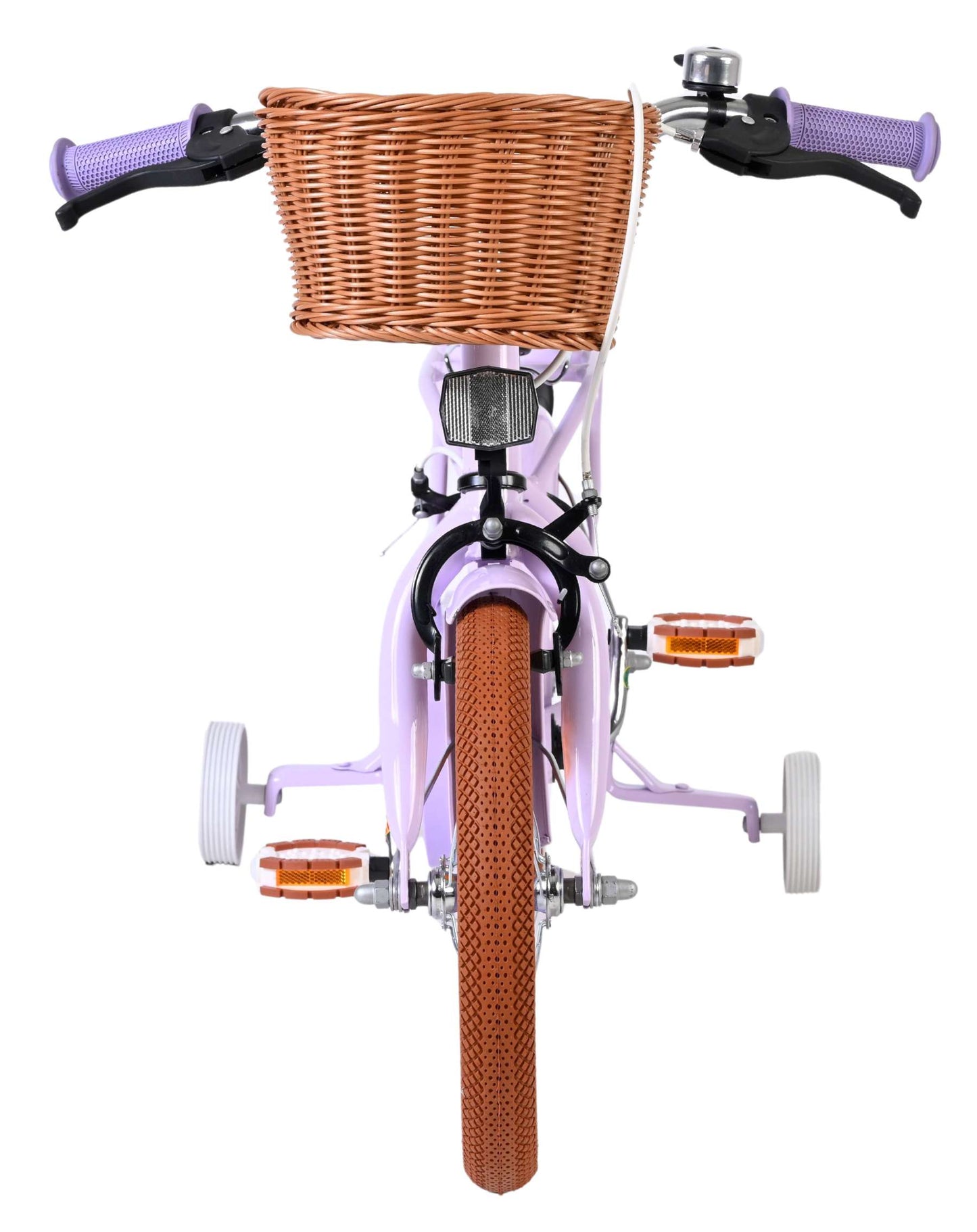 Volare ashley kinderfiets - meisjes - 14 inch - lila - twee handremmen
