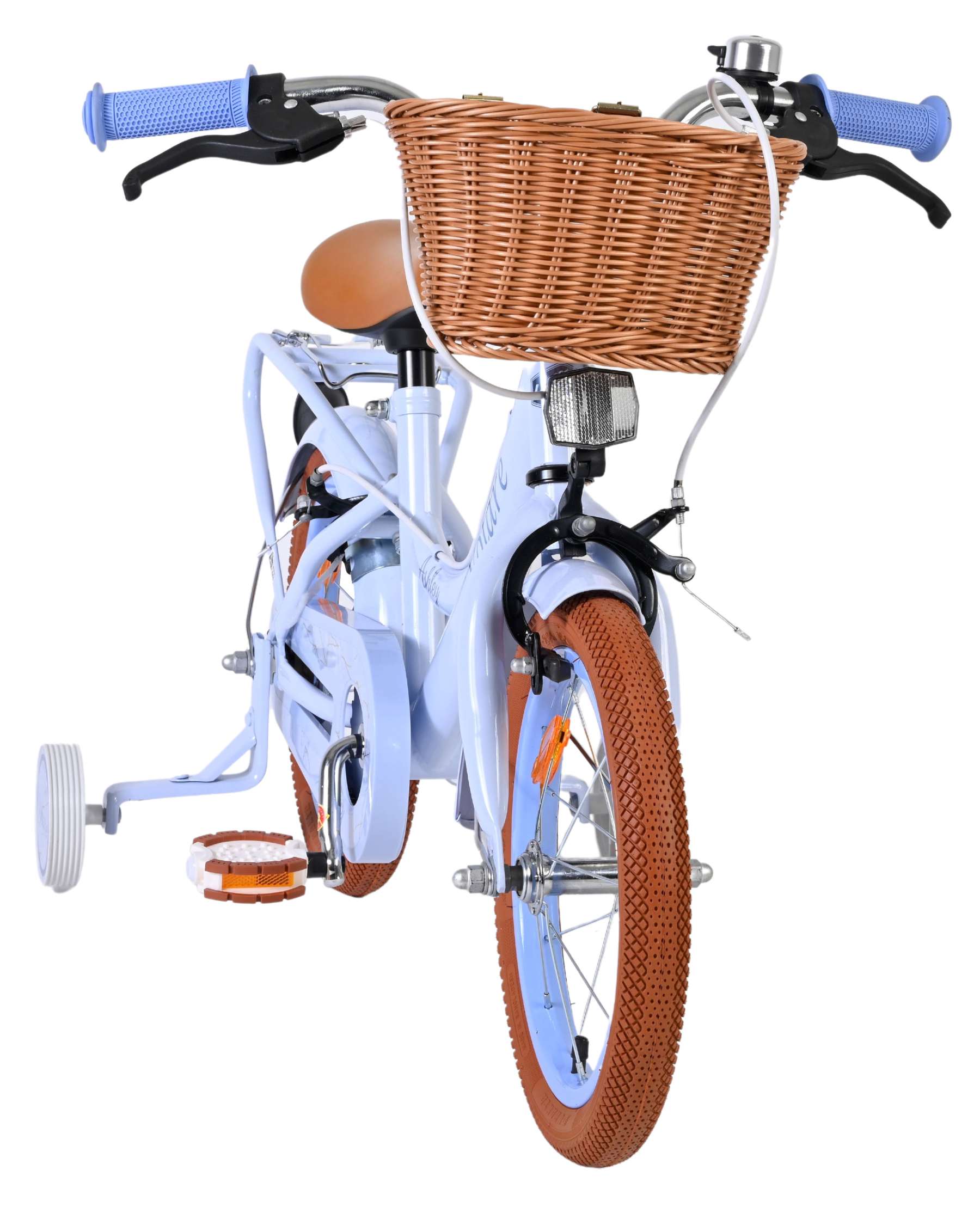 Volare ashley kinderfiets - meisjes - 14 inch - pastel blauw - twee handremmen