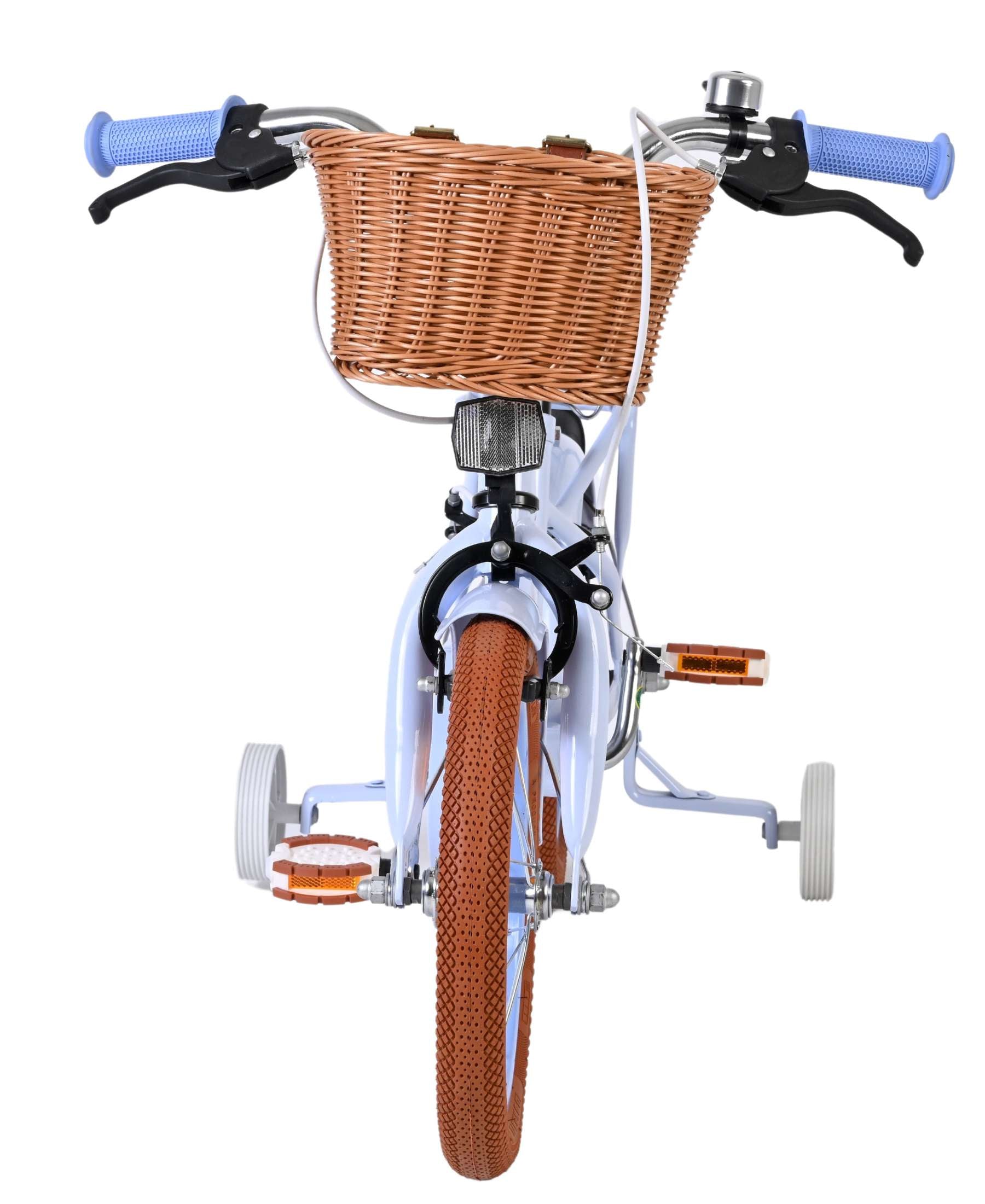 Volare ashley kinderfiets - meisjes - 14 inch - pastel blauw - twee handremmen