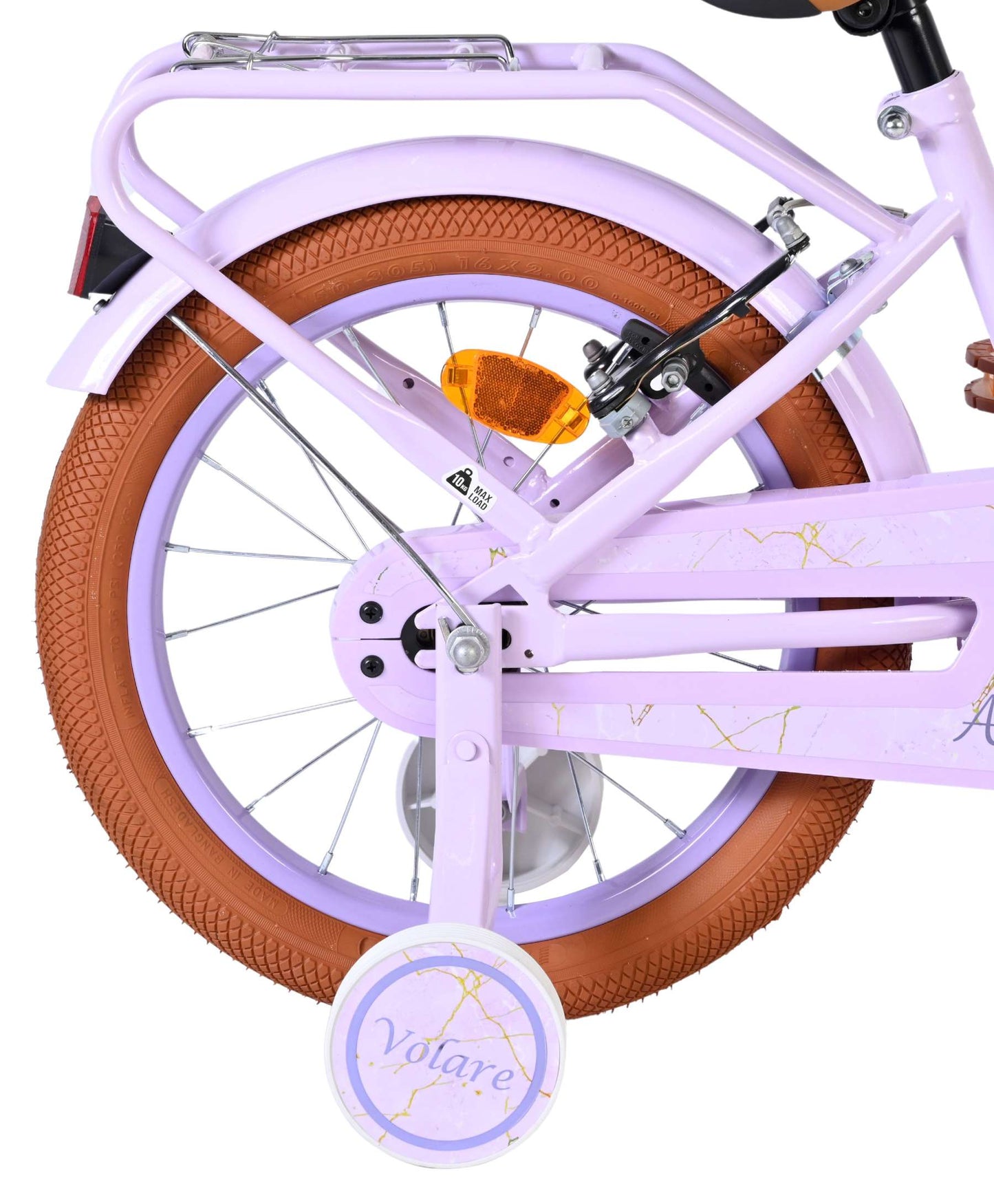 Volare ashley kinderfiets - meisjes - 16 inch - lila - twee handremmen