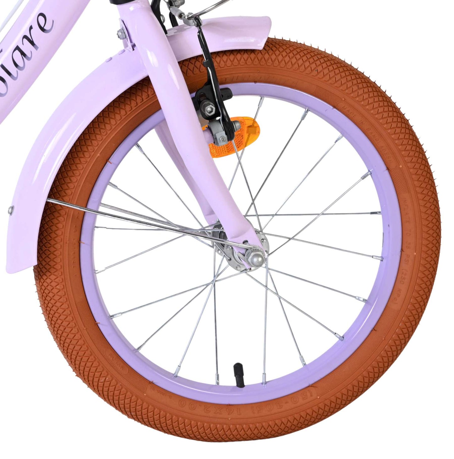 Volare ashley kinderfiets - meisjes - 16 inch - lila - twee handremmen