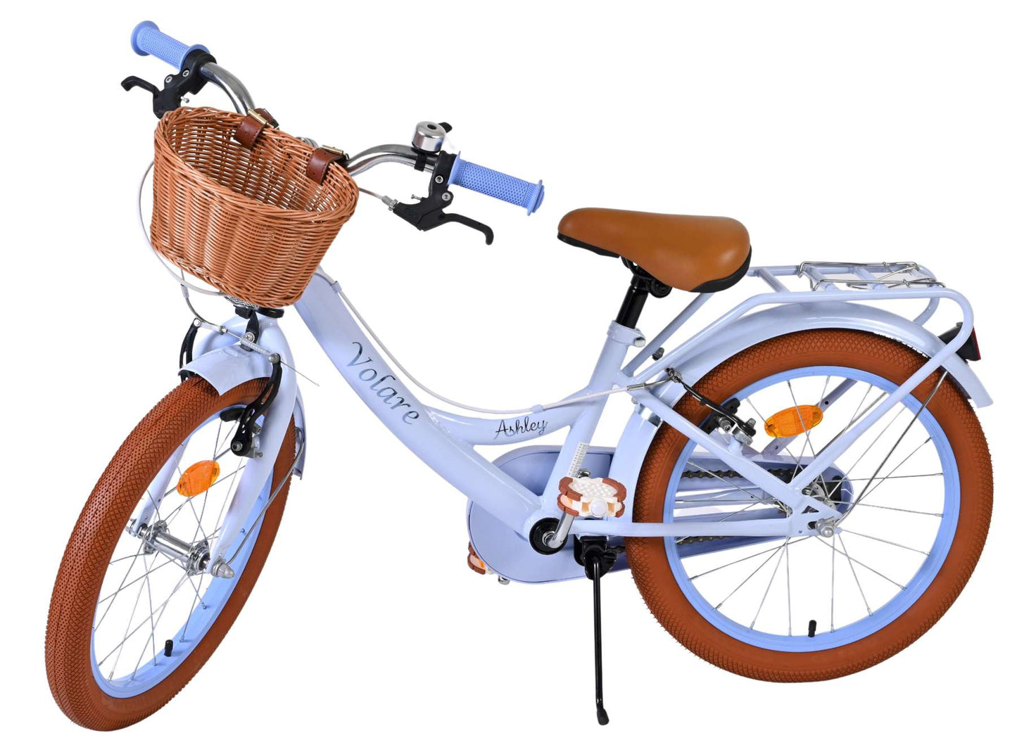 Volare ashley kinderfiets - meisjes - 18 inch - pastel blauw - twee handremmen