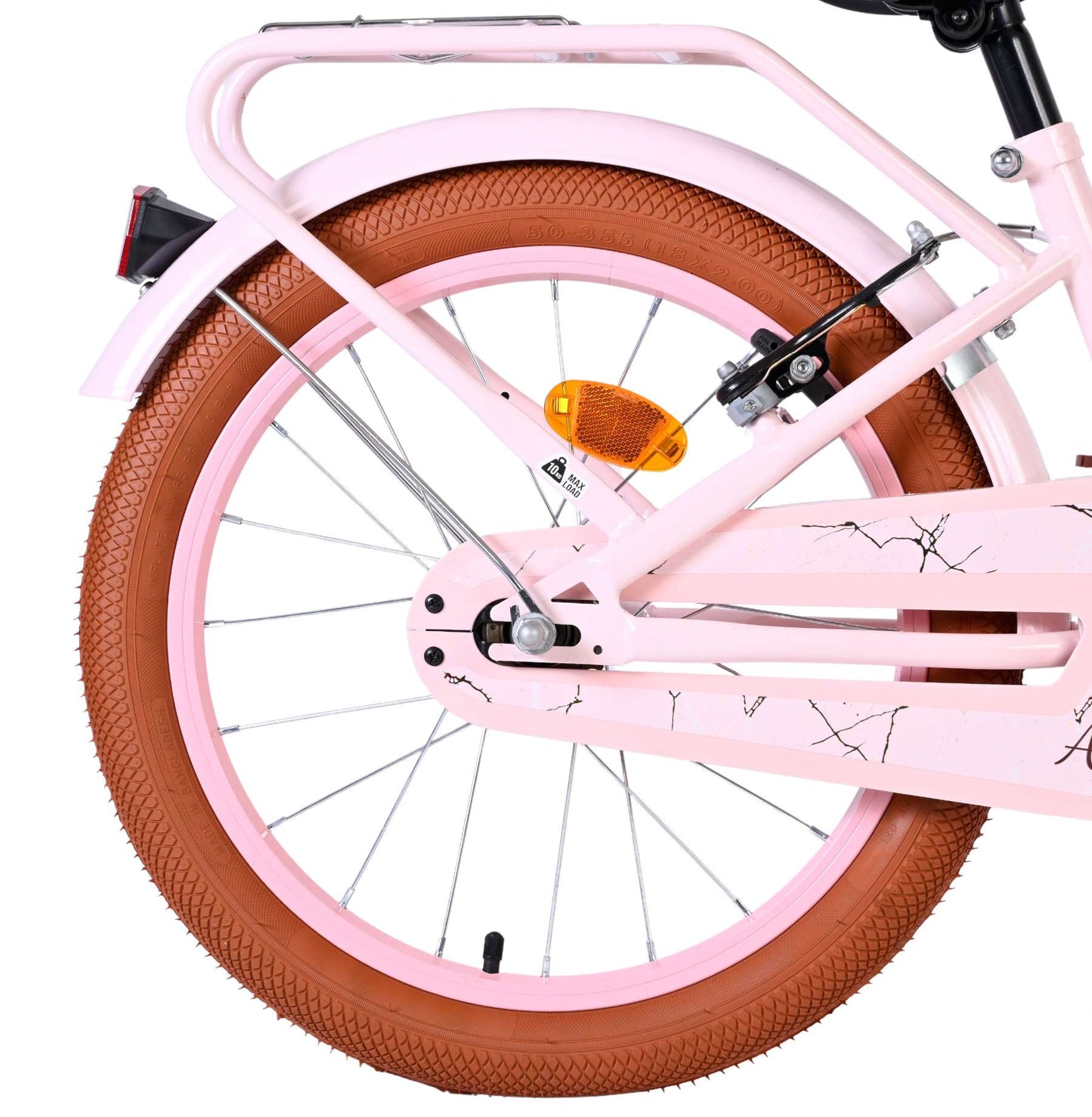 Volare ashley kinderfiets - meisjes - 18 inch - roze - twee handremmen
