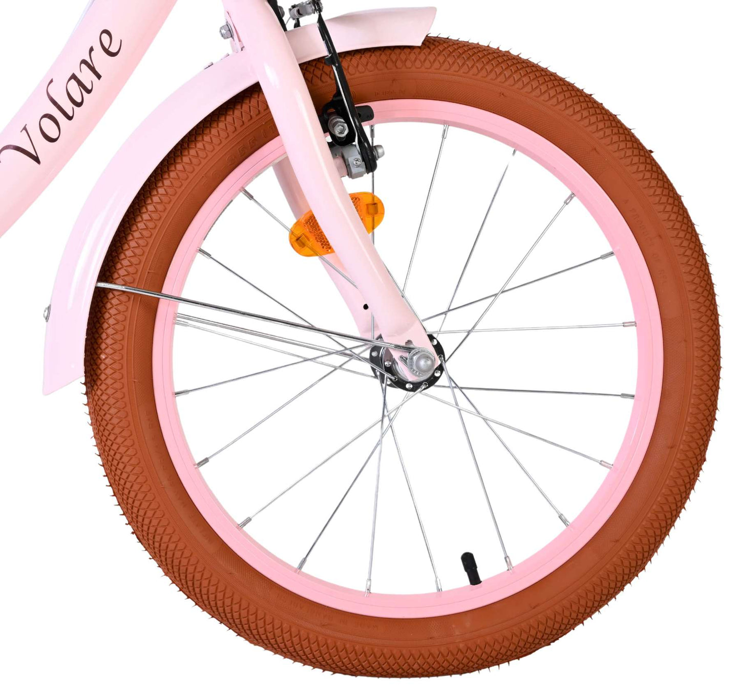 Volare ashley kinderfiets - meisjes - 18 inch - roze - twee handremmen