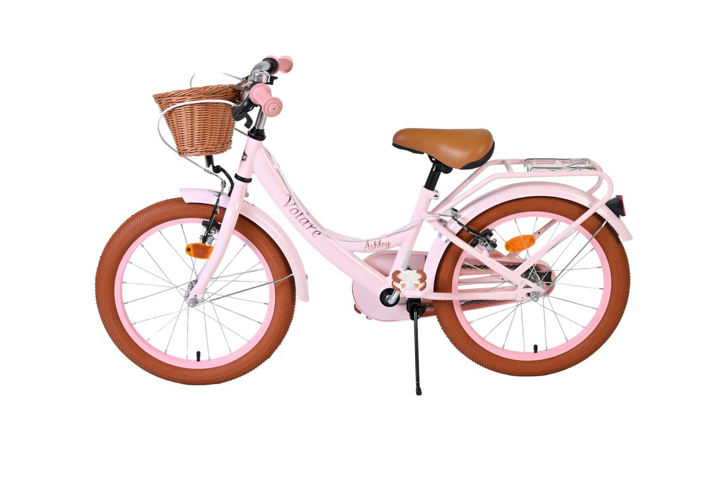 Volare ashley kinderfiets - meisjes - 18 inch - roze - twee handremmen