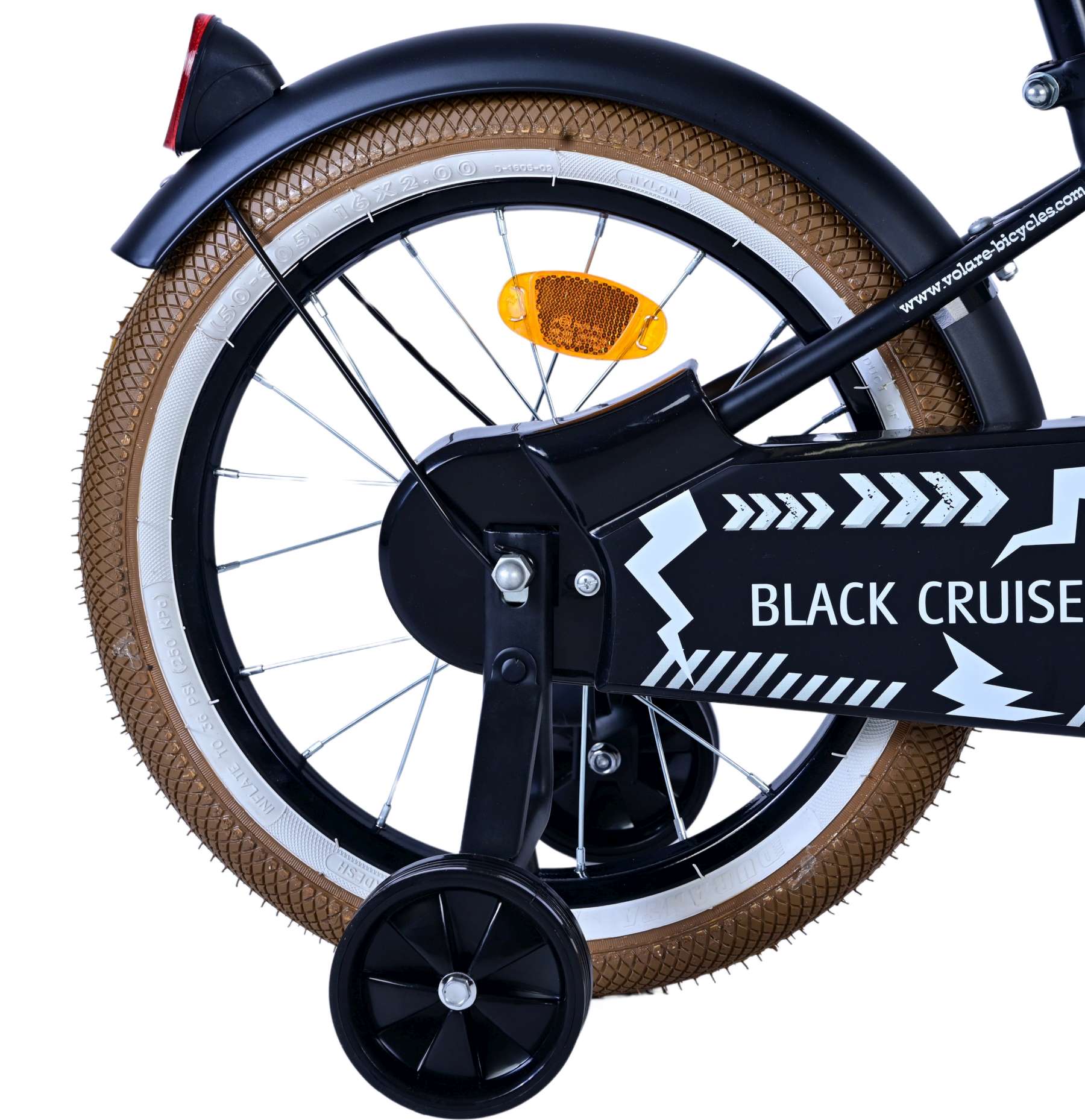 Volare black cruiser kinderfiets - jongens - 16 inch - zwart