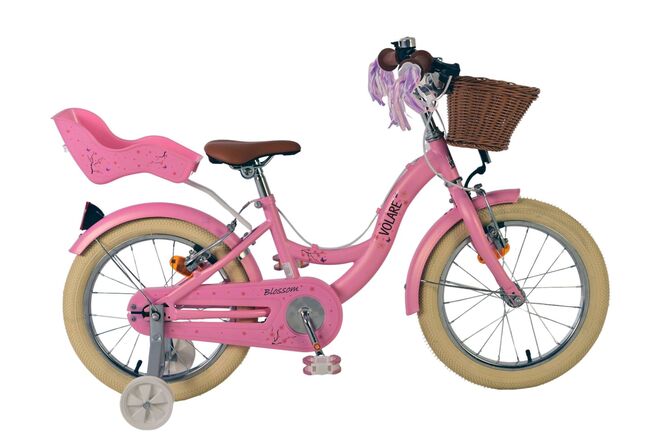 Volare blossom kinderfiets - meisjes - 16 inch - roze - twee handremmen
