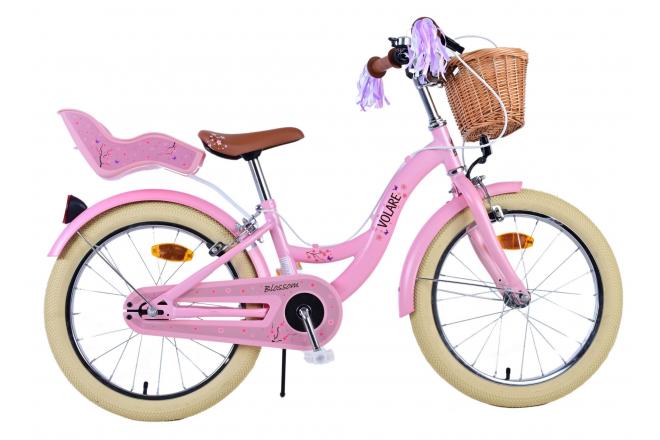 Volare blossom kinderfiets - meisjes - 18 inch - roze - twee handremmen