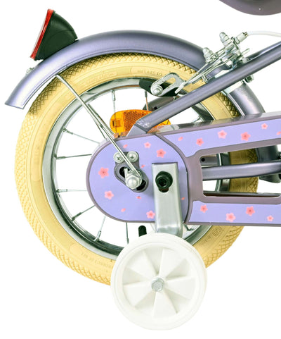 Volare blossom kinderfiets - meisjes - 12 inch - paars - twee handremmen