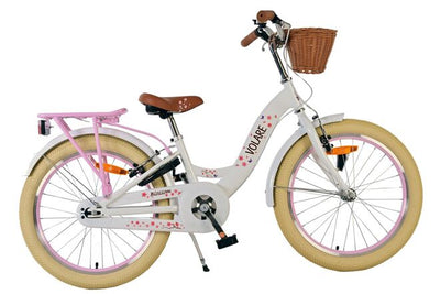 Volare blossom kinderfiets - meisjes - 20 inch - wit - twee handremmen