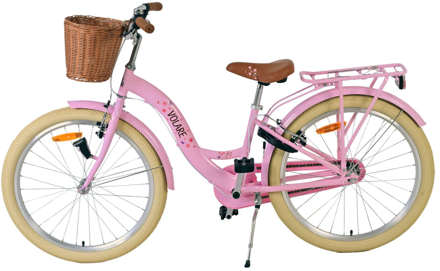 Volare blossom kinderfiets - meisjes - 24 inch - roze - twee handremmen