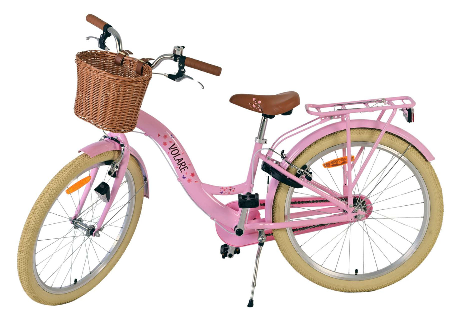 Volare blossom kinderfiets - meisjes - 24 inch - roze - twee handremmen