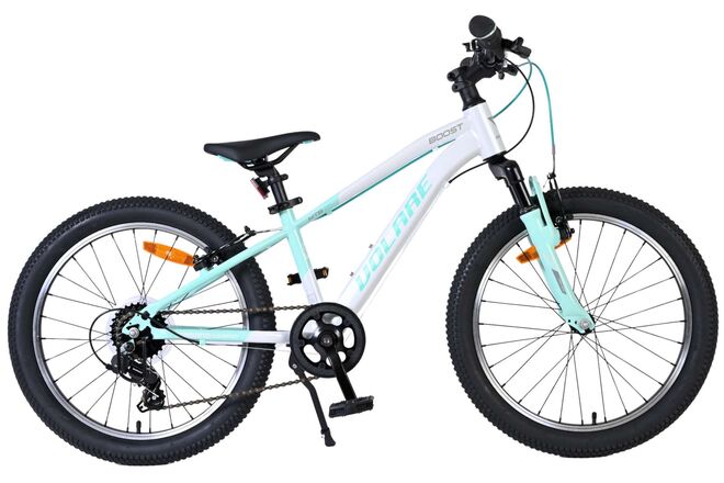 Volare boost kinderfiets - 20 inch - 7 speed - wit mintgroen