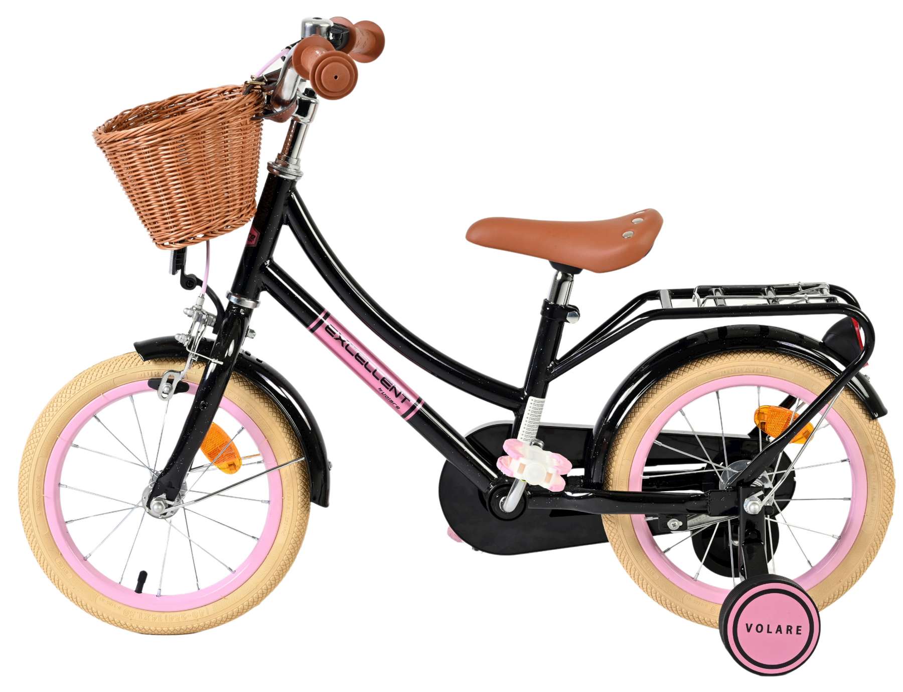 Volare excellent kinderfiets - meisjes - 14 inch - zwart