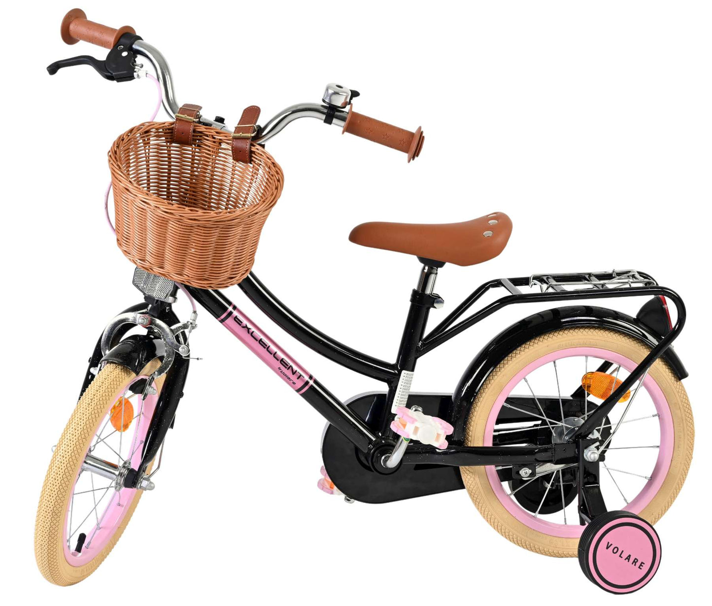 Volare excellent kinderfiets - meisjes - 14 inch - zwart