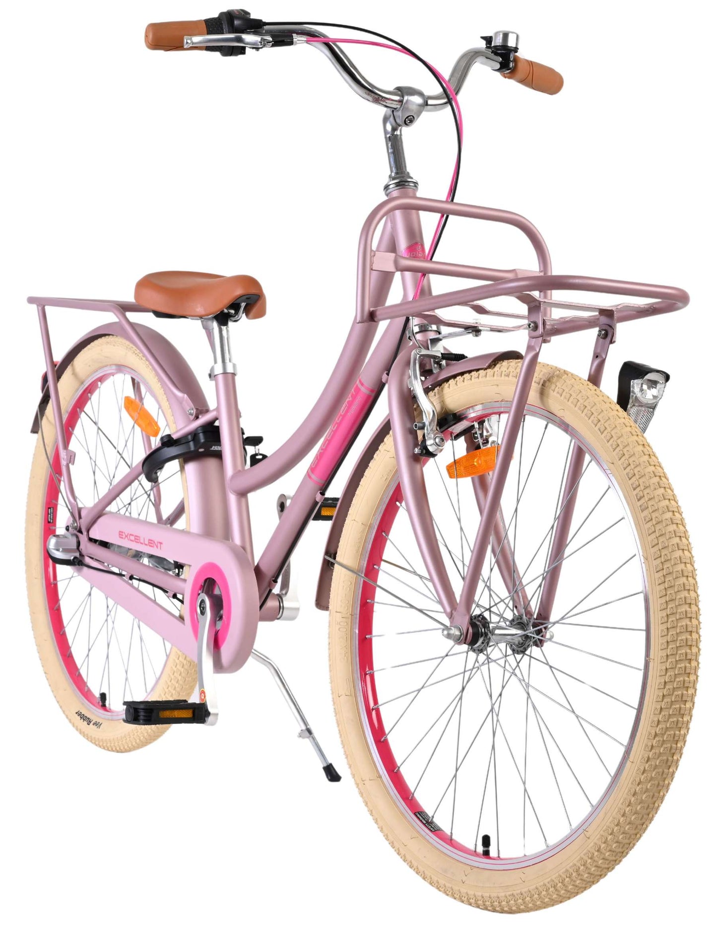 Volare excellent kinderfiets - meisjes - 24 inch - mat roze - 3 versnellingen