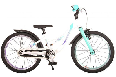 Volare Glamour Kinderfiets - Meisjes - 18 inch - Wit Mint Groen - Prime Collection