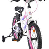 Volare lily kinderfiets - meisjes - 16 inch - wit roze paars - twee handremmen