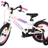 Volare lily kinderfiets - meisjes - 16 inch - wit roze paars - twee handremmen