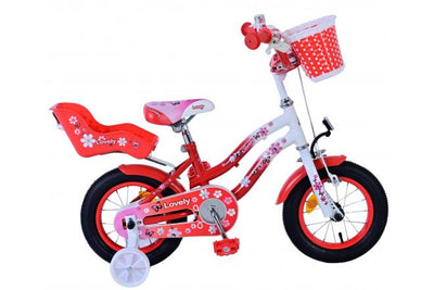 Volare Lovely Kinderfiets - Meisjes - 12 inch - Rood Wit