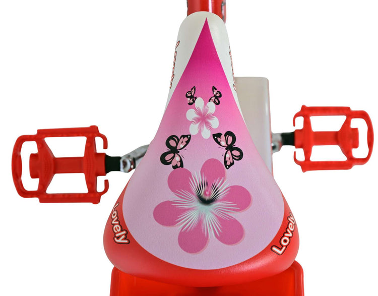 Volare Lovely Kinderfiets - Meisjes - 12 inch - Rood Wit