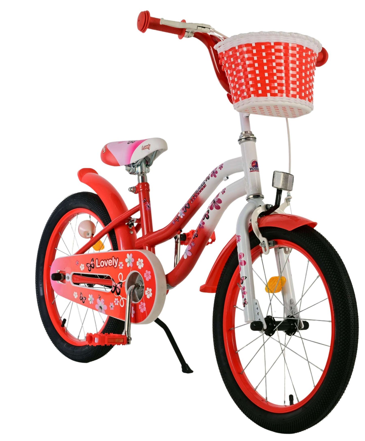 Volare lovely kinderfiets - meisjes - 18 inch - rood wit