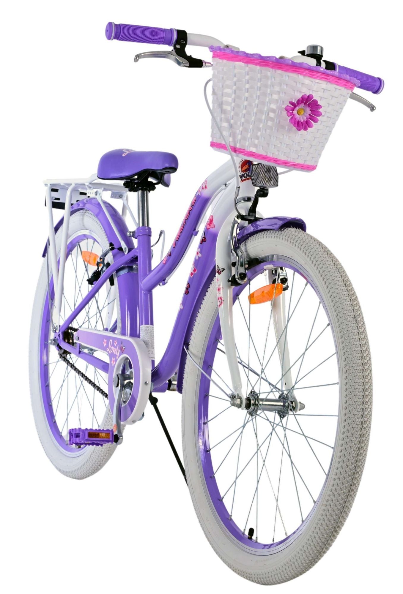 Volare lovely kinderfiets - meisjes - 24 inch - paars - twee handremmen
