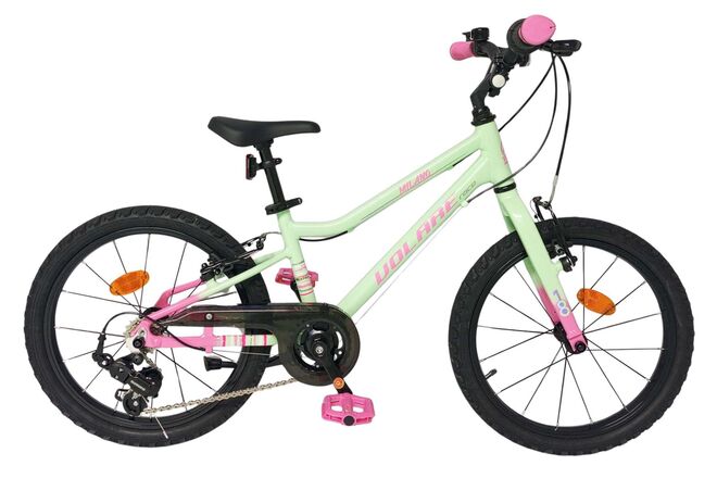 Volare milano kinderfiets - meisjes - 14 inch - mintgroen