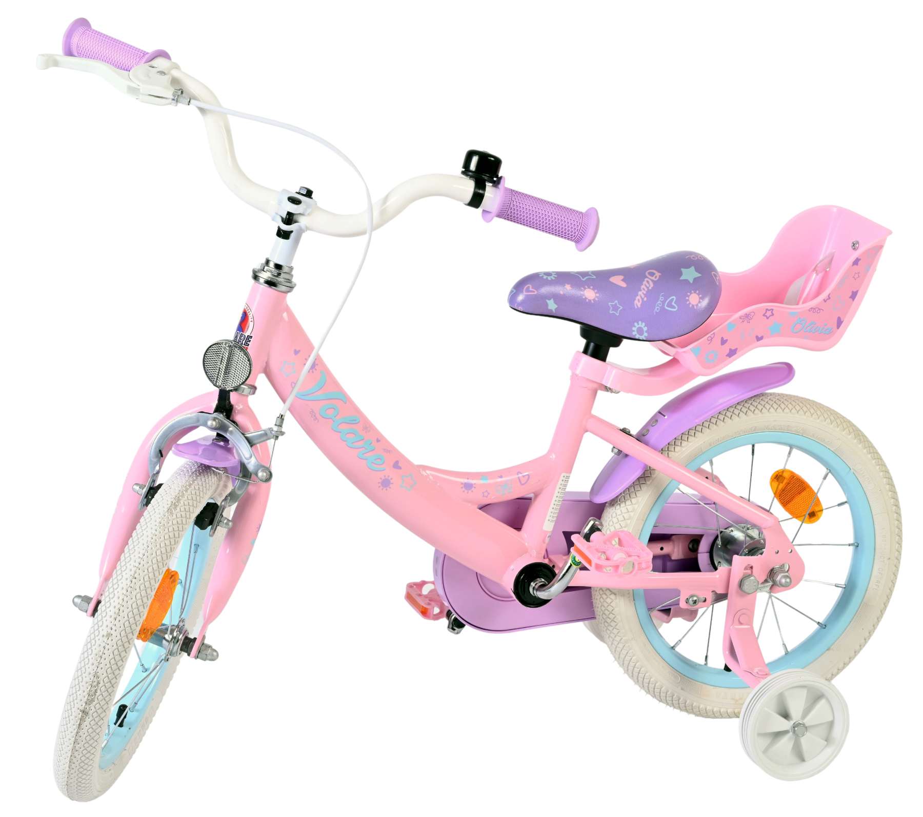 Volare olivia kinderfiets - meisjes - 14 inch - roze