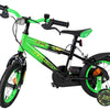 Volare strike kinderfiets - jongens - 12 inch - zwart groen - twee handremmen