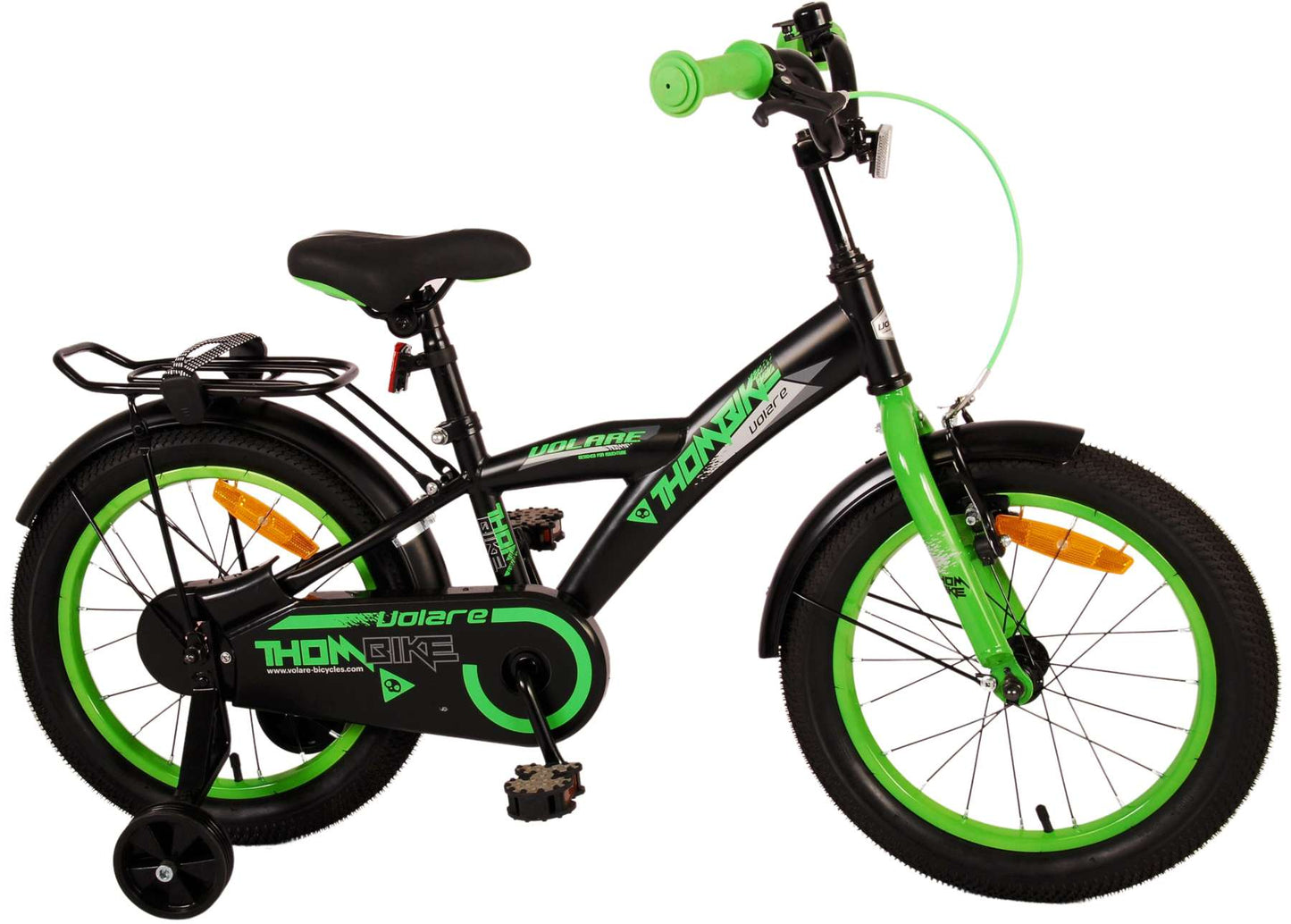 Volare Thombike Kinderfiets - Jongens - 16 inch - Zwart Groen