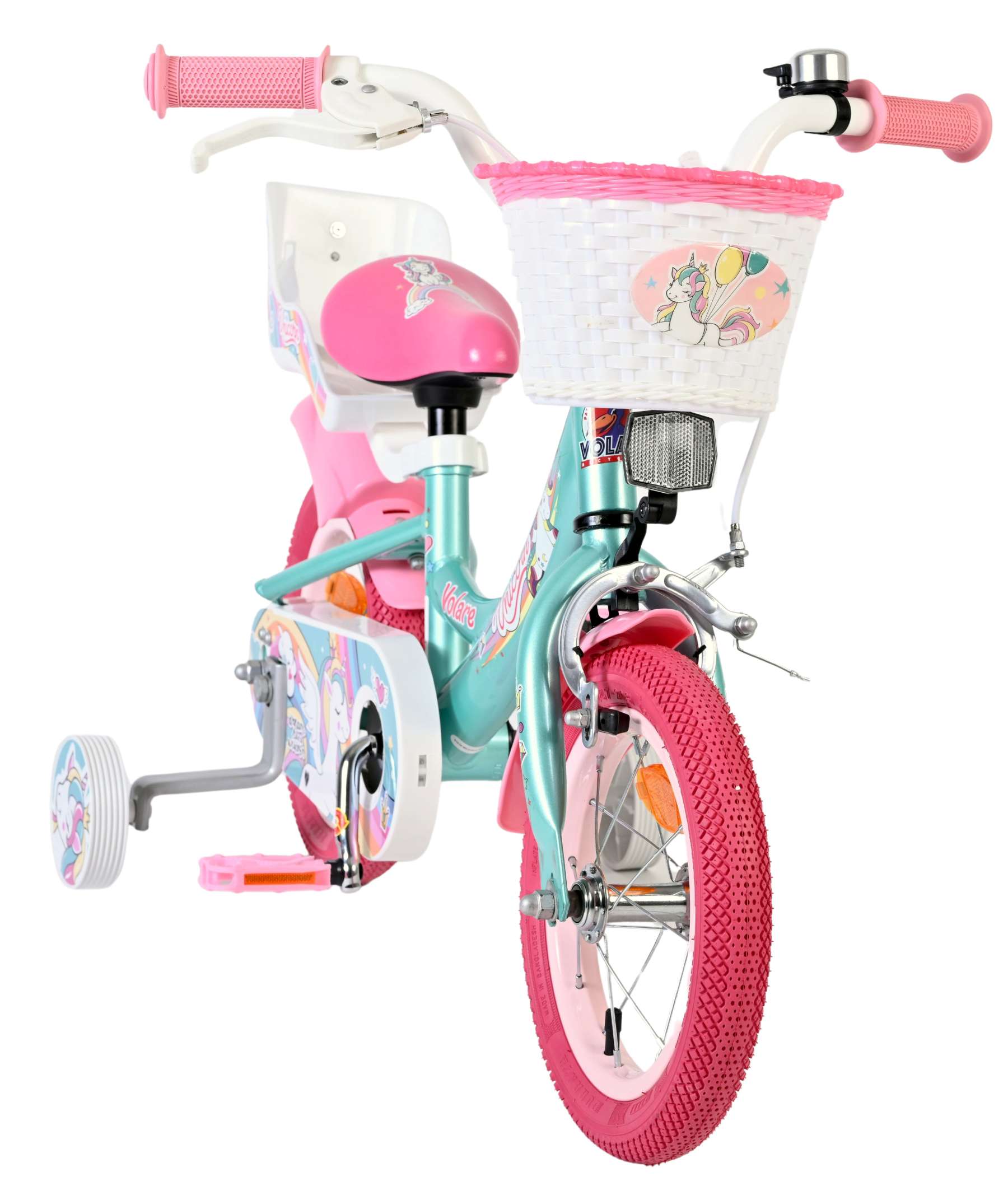 Volare unicorn kinderfiets - meisjes - 12 inch - groen