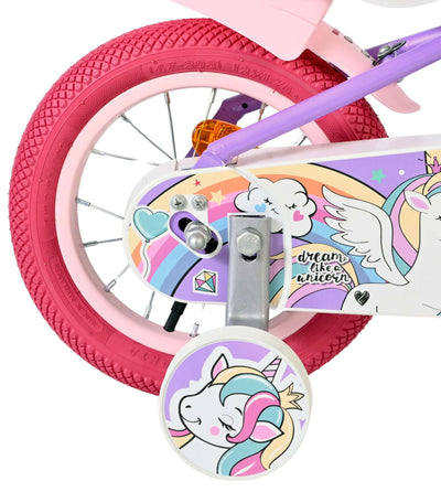 Volare unicorn kinderfiets - meisjes - 12 inch - paars