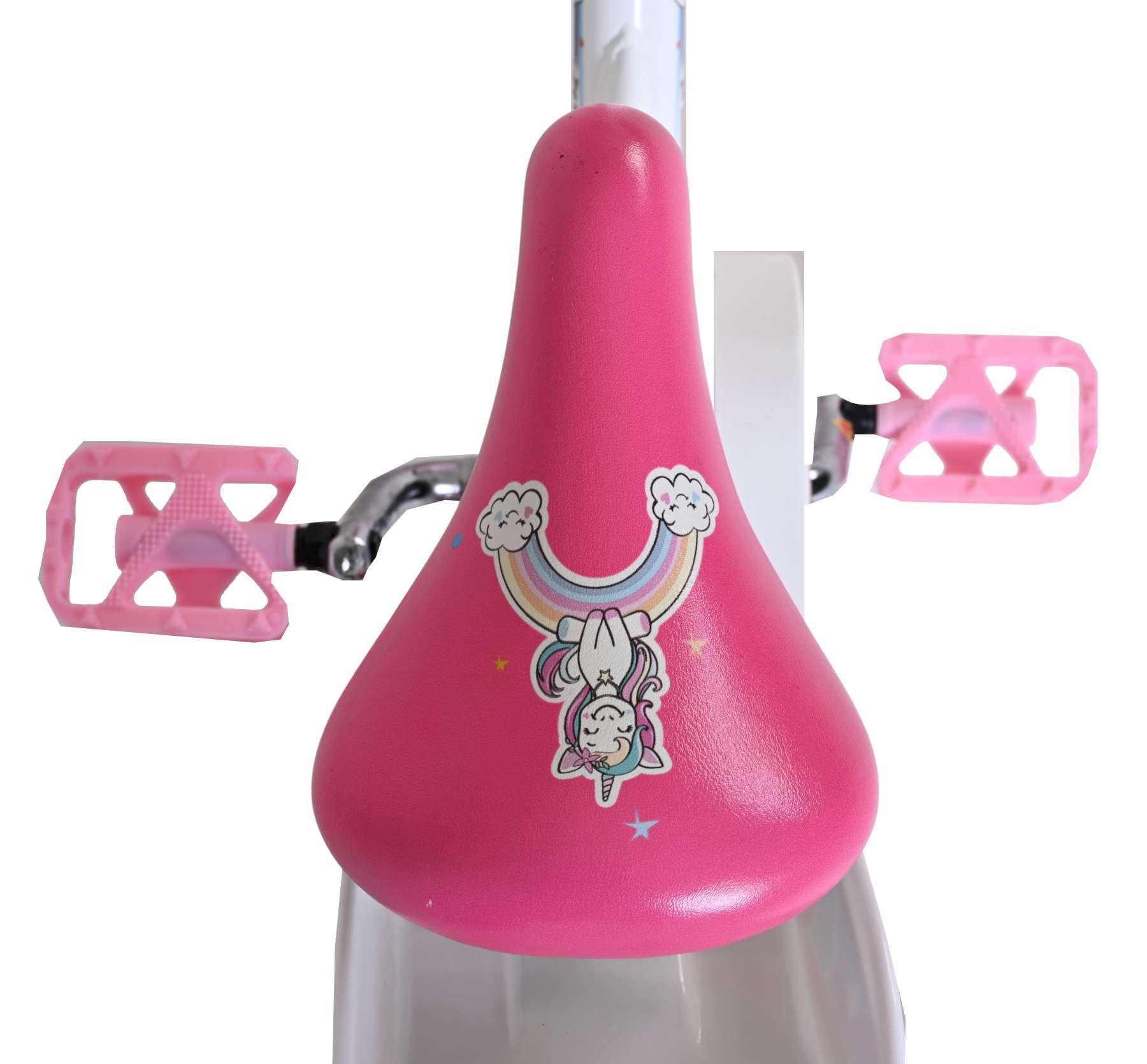 Volare unicorn kinderfiets - meisjes - 12 inch - wit