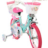 Volare unicorn kinderfiets - meisjes - 14 inch - groen - twee handremmen