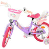Volare unicorn kinderfiets - meisjes - 14 inch - paars - twee handremmen