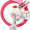Volare unicorn kinderfiets - meisjes - 16 inch - roze - twee handremmen