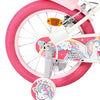 Volare unicorn kinderfiets - meisjes - 16 inch - wit - twee handremmen