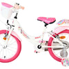 Volare unicorn kinderfiets - meisjes - 16 inch - wit - twee handremmen