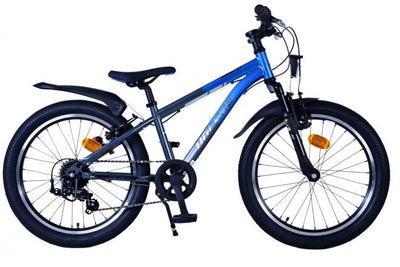 Volare xc race kinderfiets - 20 inch - 7 speed - blauw grijs