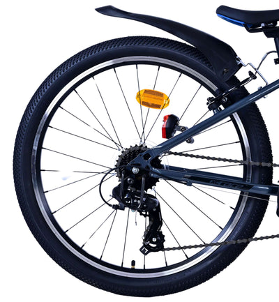 Volare xc race kinderfiets - 24 inch - 21 speed - blauw grijs