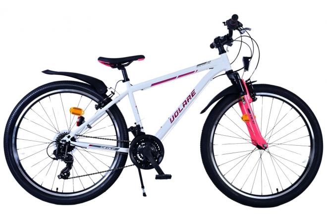 Volare xc race kinderfiets - 26 inch - 21 speed - wit roze