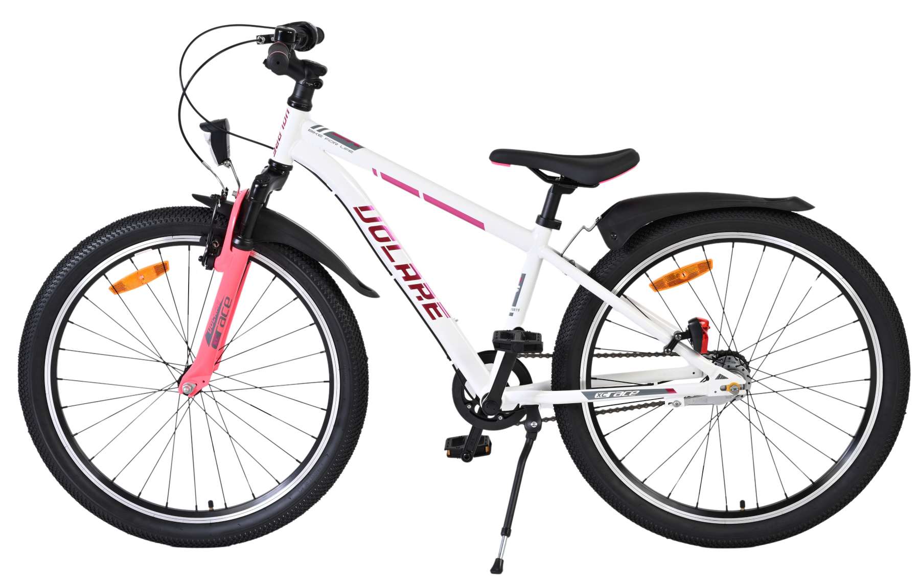Volare xc race kinderfiets - 24 inch - wit roze - nexus 3
