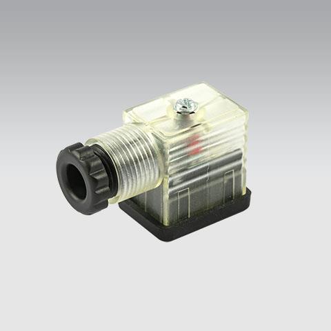 Metal work stekker transparant 22mm led 24v met blusdiode