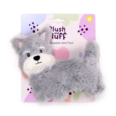 Schnauzer hond magnetron heatpack lavendel tarwe