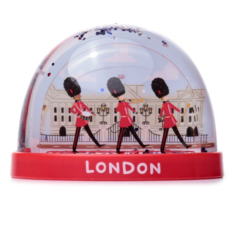 Londen souvenir koninklijke wachter op parade medium glitter sneeuwbol