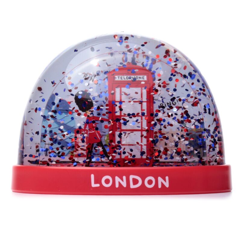 Londen souvenir rode telefooncel koninklijke wachter sneeuwbol m
