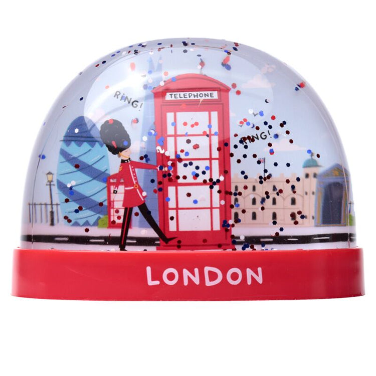 Londen souvenir rode telefooncel koninklijke wachter sneeuwbol l